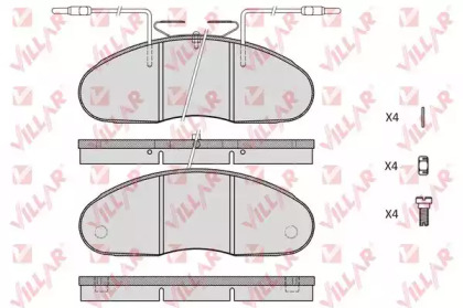 Комплект тормозных колодок (VILLAR: 626.0580)