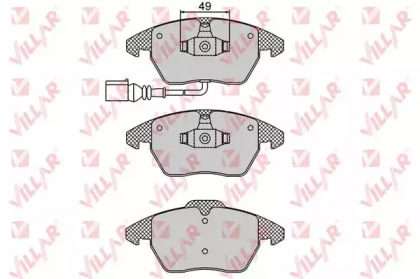 Комплект тормозных колодок (VILLAR: 626.0866)