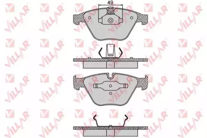 Комплект тормозных колодок (VILLAR: 626.1193)