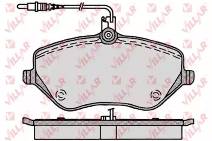 Комплект тормозных колодок (VILLAR: 626.1202)