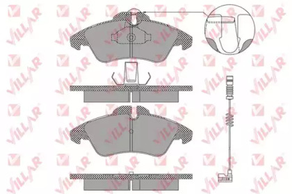Комплект тормозных колодок (VILLAR: 626.1304)