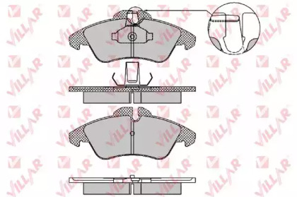 Комплект тормозных колодок (VILLAR: 626.1469)