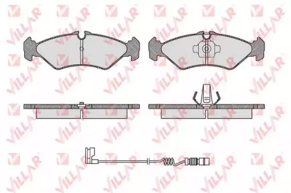 Комплект тормозных колодок (VILLAR: 626.1614A)