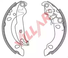 Комлект тормозных накладок (VILLAR: 629.0801)