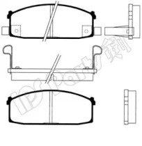 Комплект тормозных колодок (IPS Parts: IBD-1141)