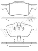 Комплект тормозных колодок (IPS Parts: IBD-1174)