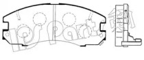 Комплект тормозных колодок (IPS Parts: IBD-1249)