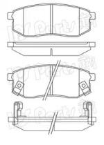 Комплект тормозных колодок (IPS Parts: IBR-1H05)
