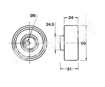 Натяжитель (IPS Parts: ITB-6107)