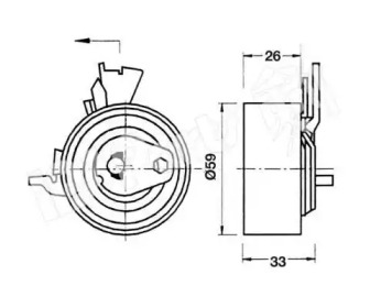 Натяжитель (IPS Parts: ITB-6W05)