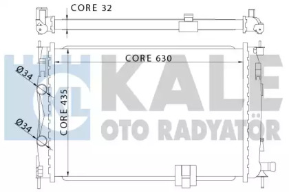 Теплообменник (KALE OTO RADYATÖR: 342060)