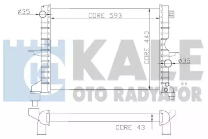 Теплообменник (KALE OTO RADYATÖR: 350400)