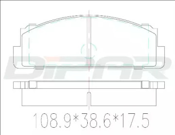 Комплект тормозных колодок (DITAS: DFB1106)