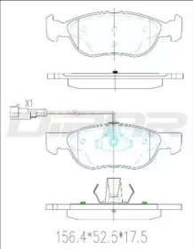 Комплект тормозных колодок (DITAS: DFB1132)