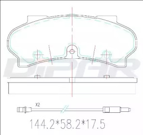 Комплект тормозных колодок (DITAS: DFB1294)