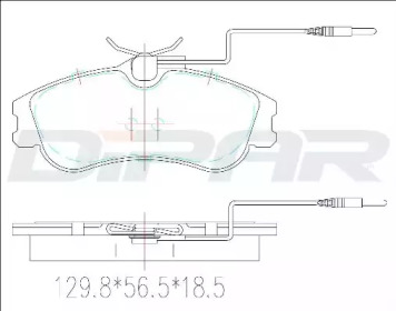 Комплект тормозных колодок (DITAS: DFB2260)