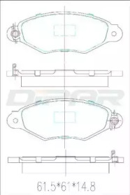 Комплект тормозных колодок (DITAS: DFB2321)