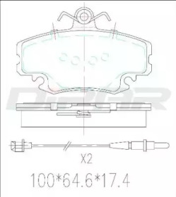 Комплект тормозных колодок (DITAS: DFB2465)