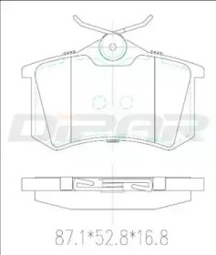 Комплект тормозных колодок (DITAS: DFB2589)