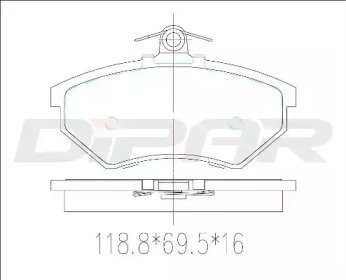 Комплект тормозных колодок (DITAS: DFB2596)