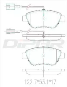 Комплект тормозных колодок (DITAS: DFB2654)