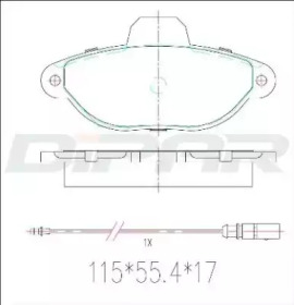 Комплект тормозных колодок (DITAS: DFB2655)