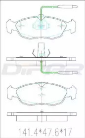 Комплект тормозных колодок (DITAS: DFB2708)