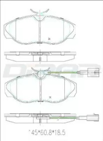 Комплект тормозных колодок (DITAS: DFB2710)