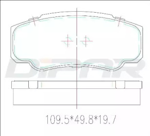 Комплект тормозных колодок (DITAS: DFB2711)