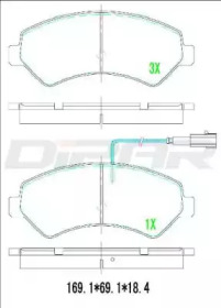 Комплект тормозных колодок (DITAS: DFB2713)