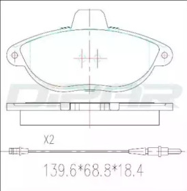 Комплект тормозных колодок (DITAS: DFB2932)