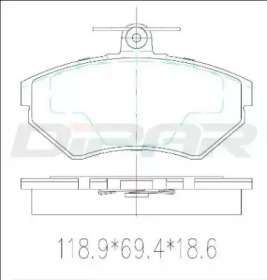 Комплект тормозных колодок (DITAS: DFB3032)