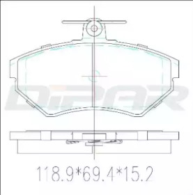 Комплект тормозных колодок (DITAS: DFB3088)