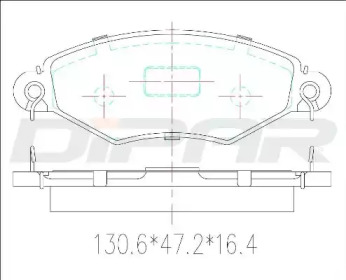 Комплект тормозных колодок (DITAS: DFB3222)