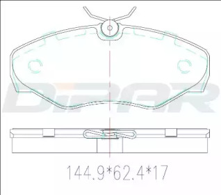 Комплект тормозных колодок (DITAS: DFB3456)