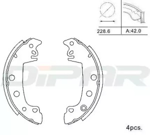 Комлект тормозных накладок (DITAS: DPB1002)