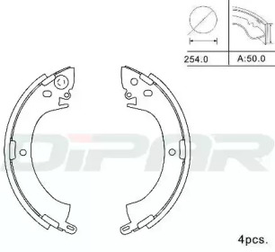 Комлект тормозных накладок (DITAS: DPB1013)