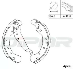 Комлект тормозных накладок (DITAS: DPB1014)