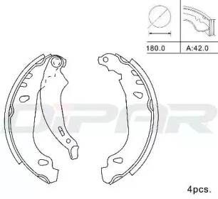 Комлект тормозных накладок (DITAS: DPB1019)