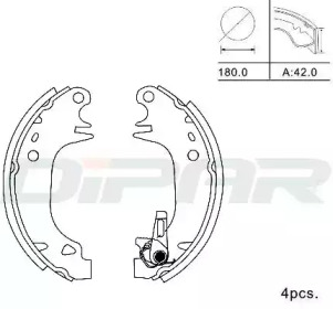 Комлект тормозных накладок (DITAS: DPB1021)