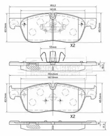 Комплект тормозных колодок (BORG & BECK: BBP2572)