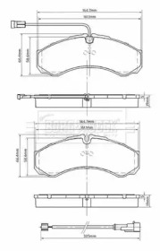 Комплект тормозных колодок (BORG & BECK: BBP2551)