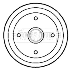 Тормозный барабан (BORG & BECK: BBR7176)