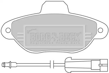 Комплект тормозных колодок (BORG & BECK: BBP1059)