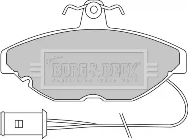 Комплект тормозных колодок (BORG & BECK: BBP1115)