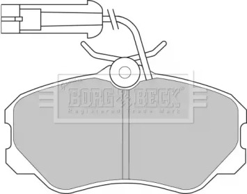 Комплект тормозных колодок (BORG & BECK: BBP1142)