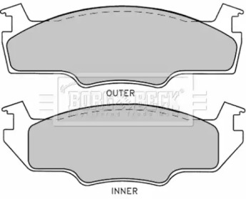 Комплект тормозных колодок (BORG & BECK: BBP1226)