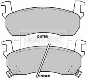 Комплект тормозных колодок (BORG & BECK: BBP1270)