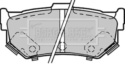 Комплект тормозных колодок (BORG & BECK: BBP1298)