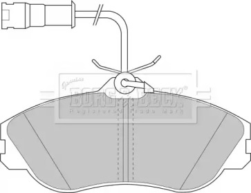Комплект тормозных колодок (BORG & BECK: BBP1324)